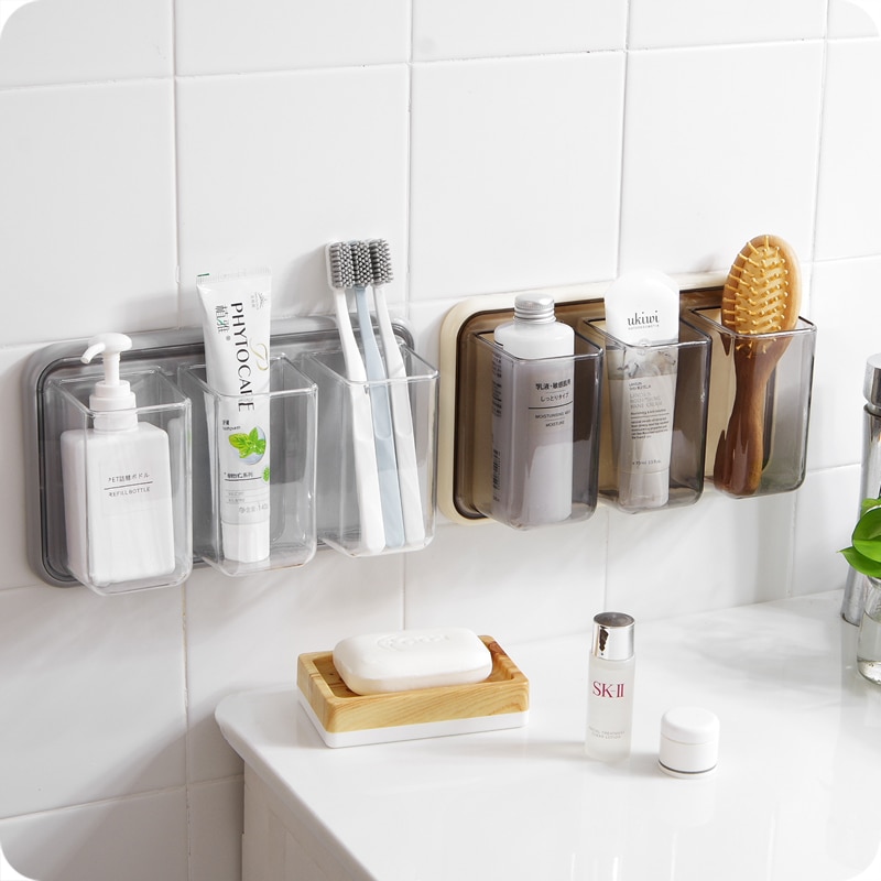 Vægmonteret opbevaringsboks gratis stansning toilet badeværelse forfængelighed kosmetisk rack arrangør køkken bordservice opbevaringsarrangører