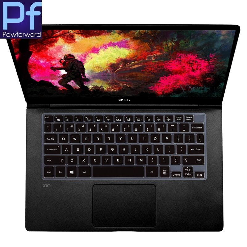 Silicone Keyboard Cover skin Protector for LG GRAM 13 13Z970 13Z980 13Z990 Gram 14 14Z90N 14Z970 14Z980: black