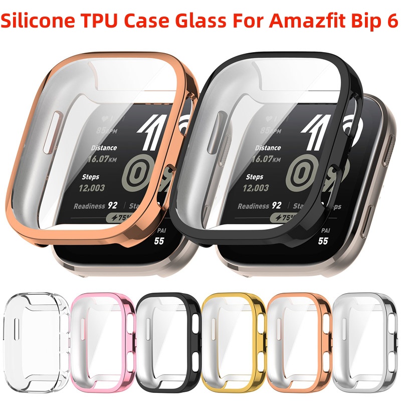 Silicone Case Glass For Amazfit Bip 6 Full TPU Screen Protector Bumper for Huawei Amazfit Bip6 Bip 6 Cover Shell Accessories