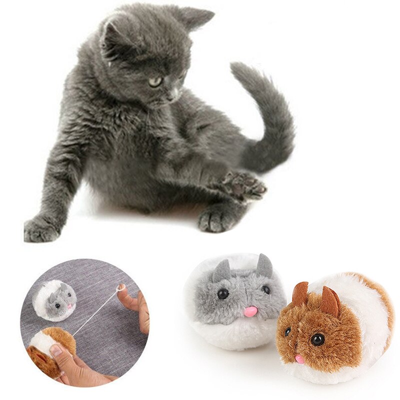 SUEF 1 pièces mignon peluche vibration sports petite grosse souris chat jouet secouer petite souris drôle taquiner chat jouets pour animaux de compagnie @ 03