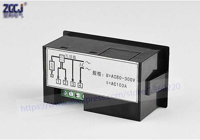 LCD display AC 190-450V, AC 0-100A ampere , voltage ,frequency, apparent power meter A V Hz VA moniter