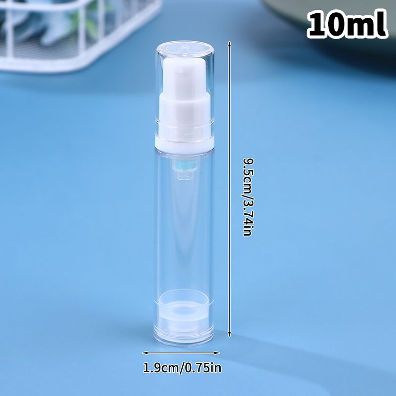5/10/15ml mini draagbare vacuümflesjes, lege vloeibare lotionsprayflesjes, navulbare make-up cosmetica parfumflesjes: Donkergrijs