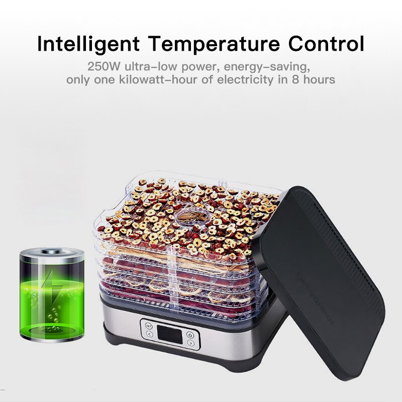 Haushalt Lebensmittel Dörr schnell-Lebensmittel Trockner Edelstahl Trocknen Maschine Elektrische Luft Trockner Trocknen Obst fleisch Obst HWC