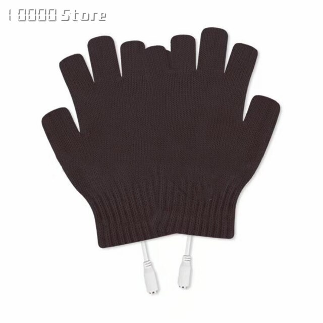Winter Elektrische Verwarming Handschoenen Thermische Usb Verwarmde Handschoenen Elektrische Verwarming Handschoen Verwarmde Handschoenen: Brown