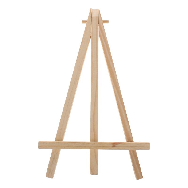 Natural Wood Mini Easel Frame Tripod Display Meeting Wedding Table Number Name Card Stand Display Holder Children Painting Craft: 5AC1101059-03
