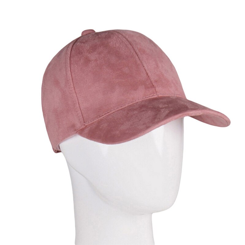 Damen Modische Baseball Cap Hip Hop Caps Damen Straße Kappe Wildleder Hüte Casual Einfarbig Baseball Kappe Für Damen: Pink