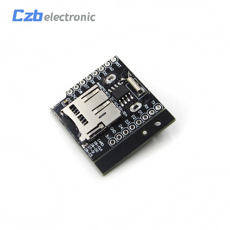 Integrated Circuits DataLog Shield for WeMos D1 mini RTC DS1307 with battery + MicroSD with pin-headers set for WeMos D1 mini