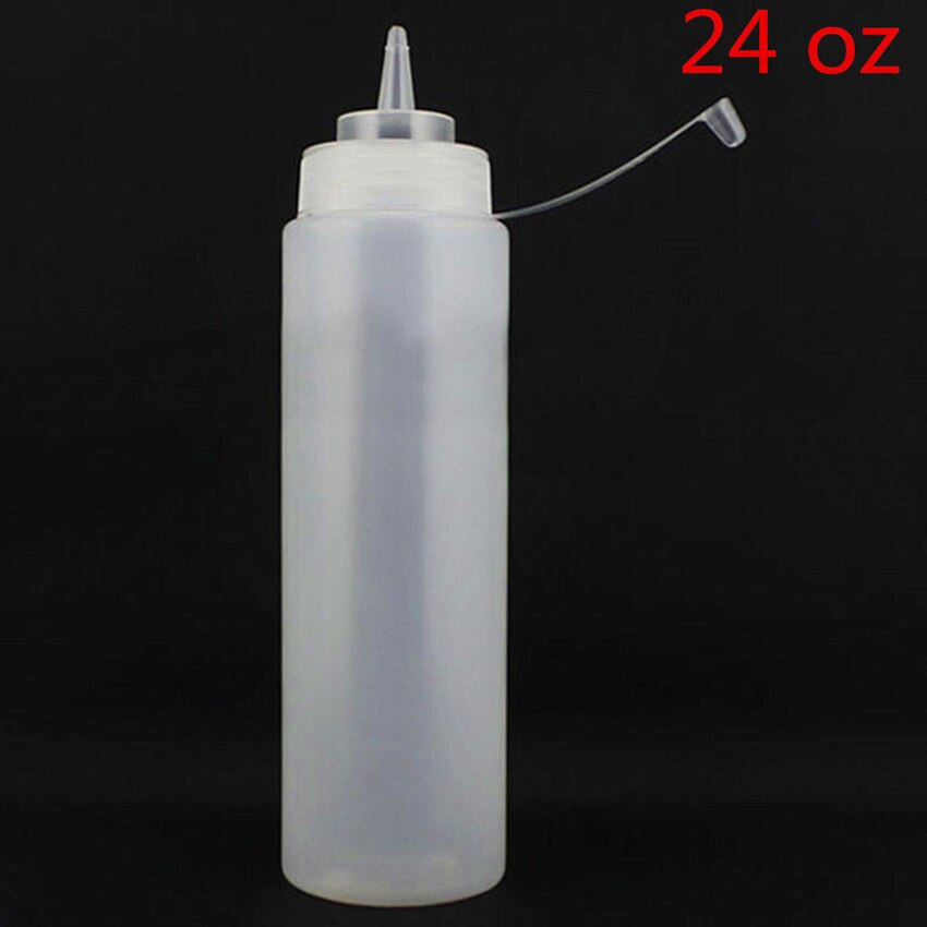 240-1000ml Plastic Squeeze Sauce Bottle Easy Squeeze Condiment Dispenser Restaurant Sauce Ketchup Salad Bottle Kitchen Supplies: 680ml