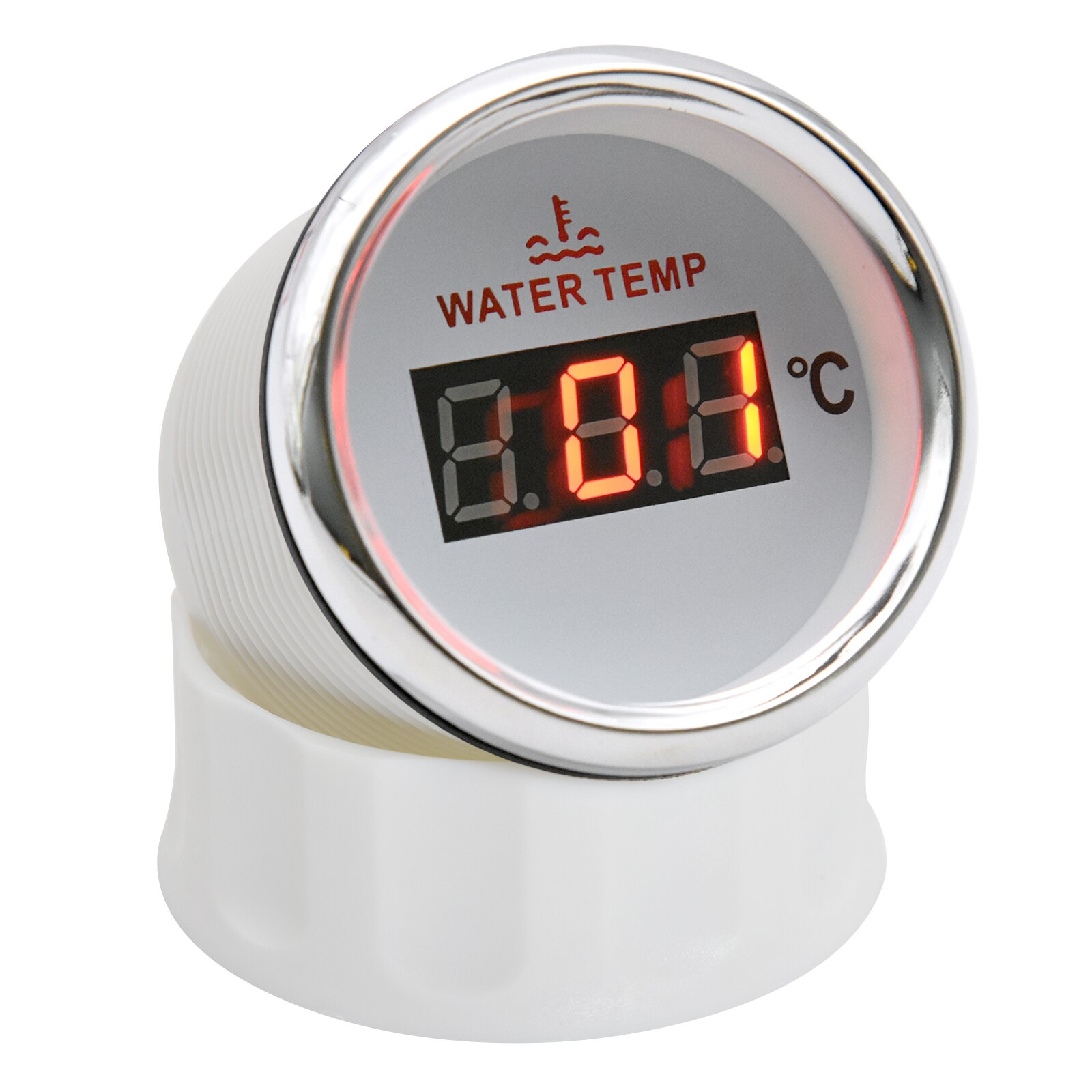 40-120Celsius Digitale Water Temperatuurmeter Met 1/8 Npt Water Temp Sensor Marine Water Temp Meter Rood Backlight 12/24V