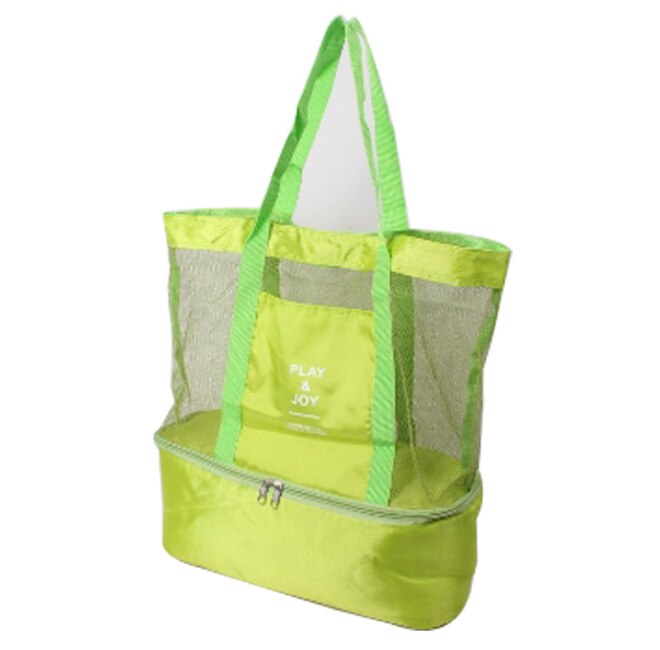 Strand isolatie zak dubbele isolatie pack outdoor picknick tas mesh ijs zak