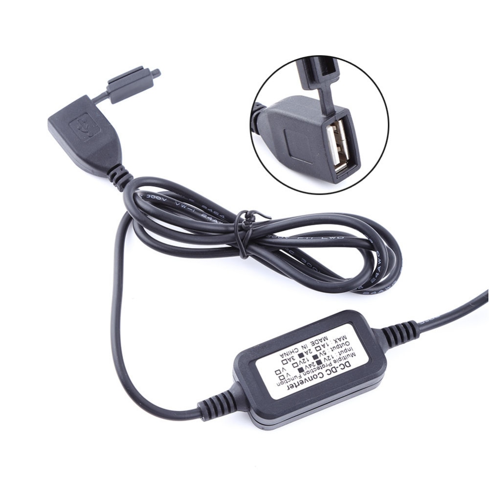 Waterdichte Tomada Moto USB Charger DC 12 V Vers 5 V Adaptateur Voeding Pr Telefoon GPS Voeding Poort Socket voor Motorfiets