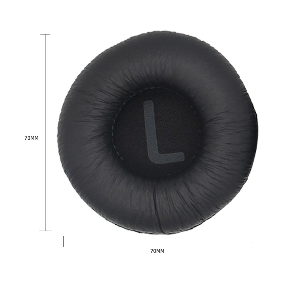 1 par de almohadillas de espuma de repuesto de 70mm, funda de cojín para auriculares JBL Tune 600 T450 T450BT T500BT JR300BT