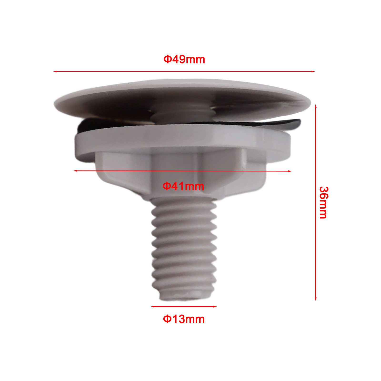 Bouchon d'évier de cuisine et de salle de bains, pour trous de débordement de 6 35mm, 1 pièce, outil 1 pièce 49mm, accessoire en plastique ABS blanc