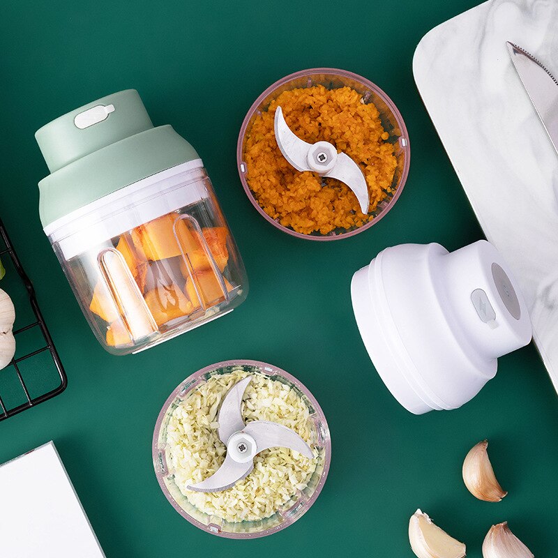 Mini Food Chopper, Portable Compact Waterproof Wireless Food Grinding Machine for Garlic Fruits Vegetables Onions Salad