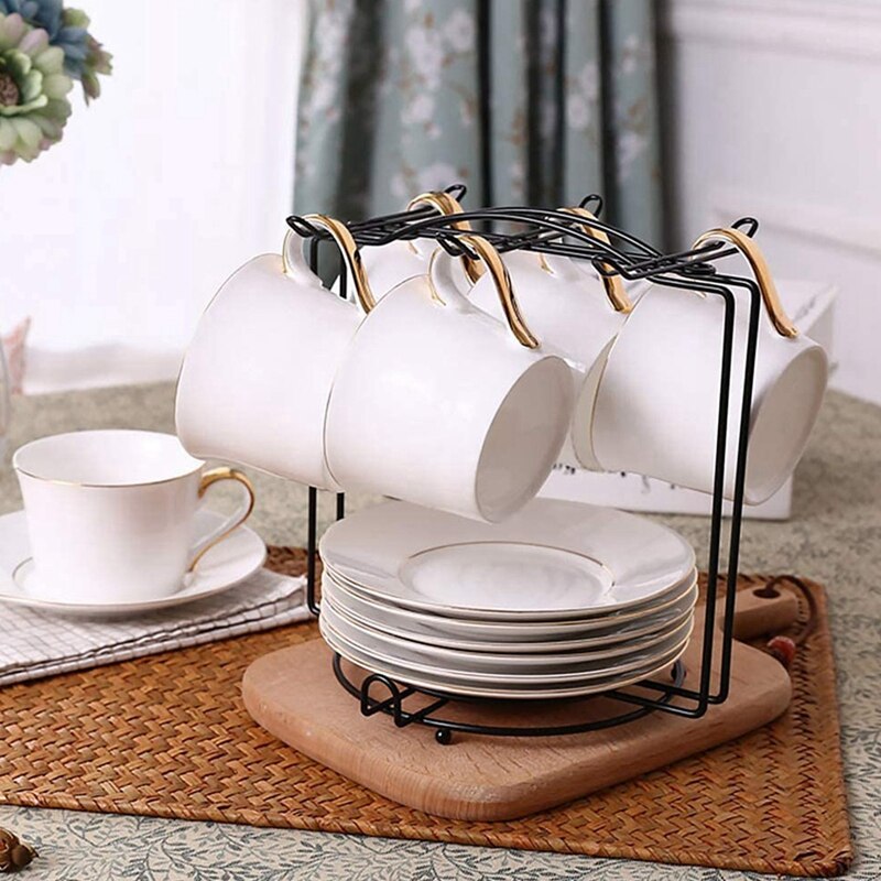 Mugghållare, koppförvaringsställ kök vatten dränering kaffemugg gl kopp tallrik hållare förvaring rack arrangör: Default Title