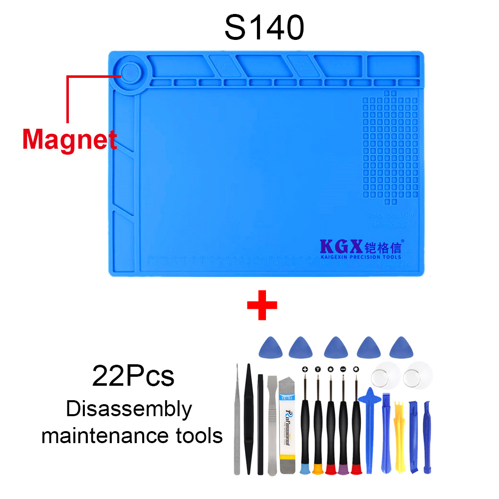 ESD Heat Insulation Working Mat Heat-resistant Soldering Station Phone Repair Insulation Pad Insulator Pad Maintenance Platform: 25X35cm set