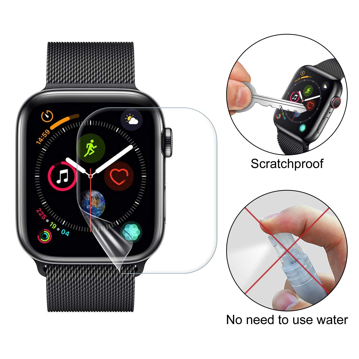 TPU Screen Protector Film For Apple Watch Sries 6 40MM 44MM iwatch SE Soft Protective Film for Apple Watch Series 3 2 38MM 42MM