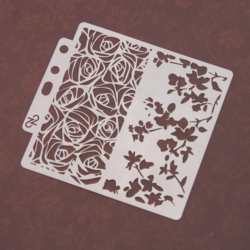 Rita stencil ihålig konst diverse mönster måla stenciler måla mall för hantverk tårta dekor diy scrapbooking  a35