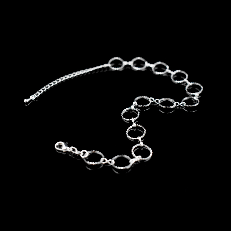 Modo caldo di Vendita 925 sterlina d'argento Cavigliere Braccialetto Semplice Rotonda Del Pendente Del Piede Del Calzino Delle Donne Della Catena Braccialetto di Caviglia Del Piede Dei Monili