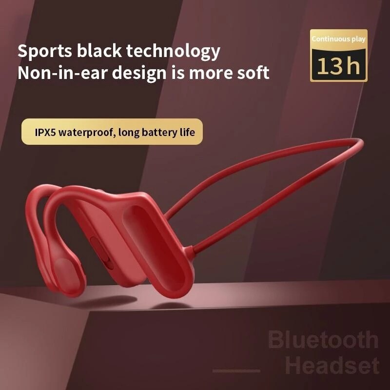 BL09 Bone Conduction Hook Earphone Wireless Bluetooth Headset Ear Stereo HIFI Sports Headphones With Microphone