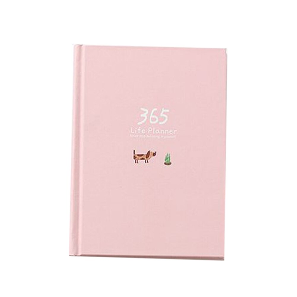 114 Sheets Agenda Planner Notebook Deer/Fish/Leaf Notebook DIY Weekly Monthly Daily Diary Stationery Notebook Planners: Pink