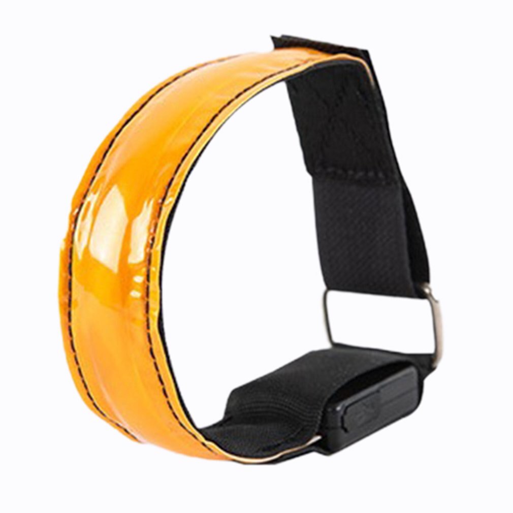 LED brassards éclairage vélo LED brassard lumineux sécurité Portable sport patinage partie brassard lampe bras ceinture: orange