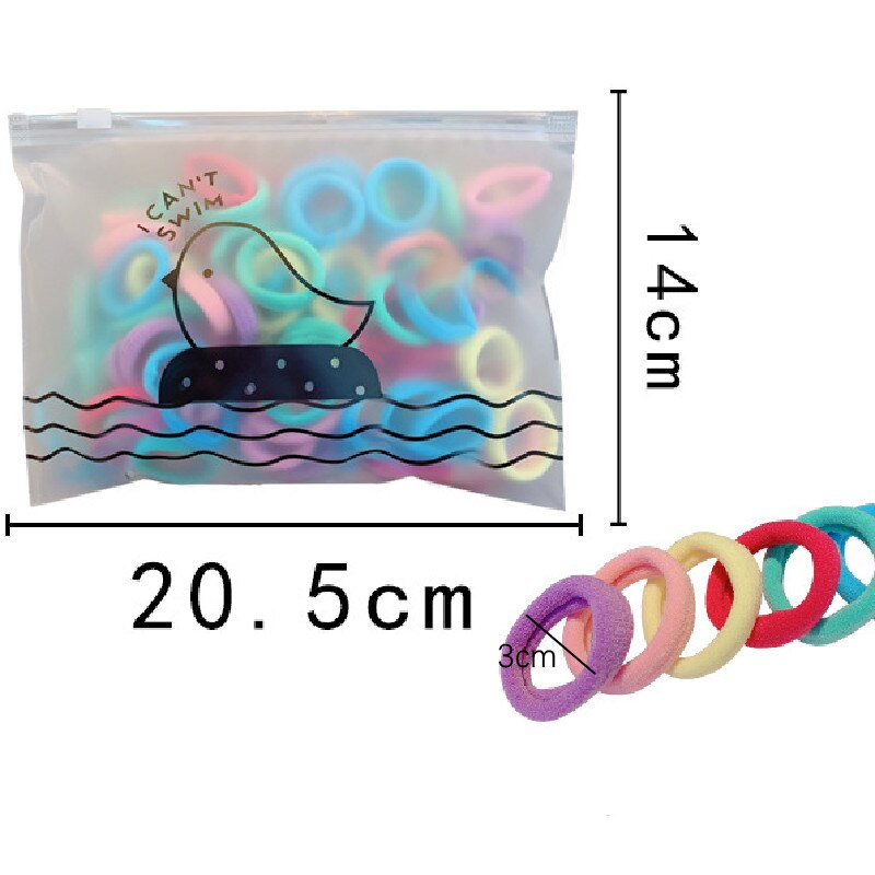 50/Set Meisjes Kleurrijke Nylon Kleine Elastische Haarbanden Kinderen Paardenstaart Houder Chouchou Hoofdband Kinderen Haaraccessoires