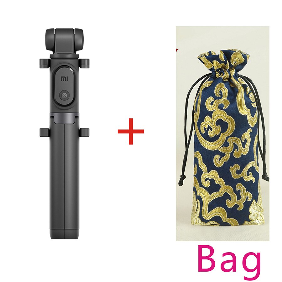 Xiaomi Handheld Mini Foldable Tripod 2 in 1 Monopod Selfie Stick Bluetooth Wireless Remote Control Shutter for Android &amp; Iphone: add bag