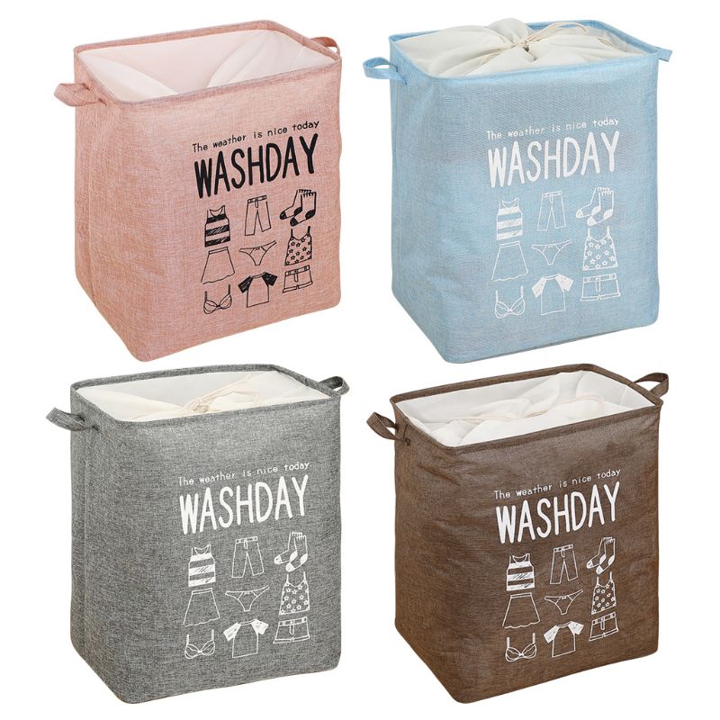 EVA Dirty Clothes Laundry Basket Foldable Laundry Hamper With Handles Storage Bin Bucket For Home