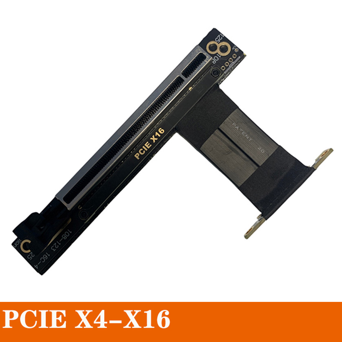 Cable de extensión de tarjeta gráfica PCIe 3,0, 4X, 8X, 16X, GPU, 90 grados, PCI Express X16, adaptador de tarjeta elevadora, Cable Flexible Pci-e: Naranja / 0,9 m