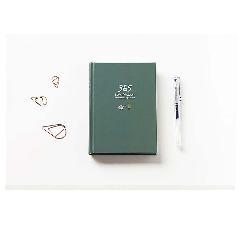 coréen Kawaii mignon 365 planificateur quotidien hebdomadaire mensuel annuel planificateur Agenda calendrier jour Plan carnet Journal laitier A5