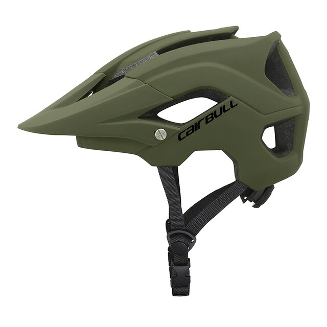 Cairbull MTB Bicycle Helmet Mountain Bike Removable Sun Visor XC DH AM HardTrail ENDURO Cycling Outdoor Safety Helmet: Army Green / L(58-62CM)
