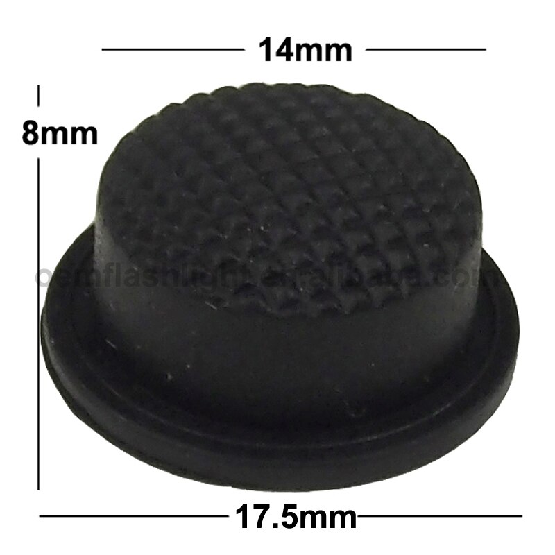 14mm (D) x 8mm (H) Silikon Tailcaps-Schwarz (10 stücke)