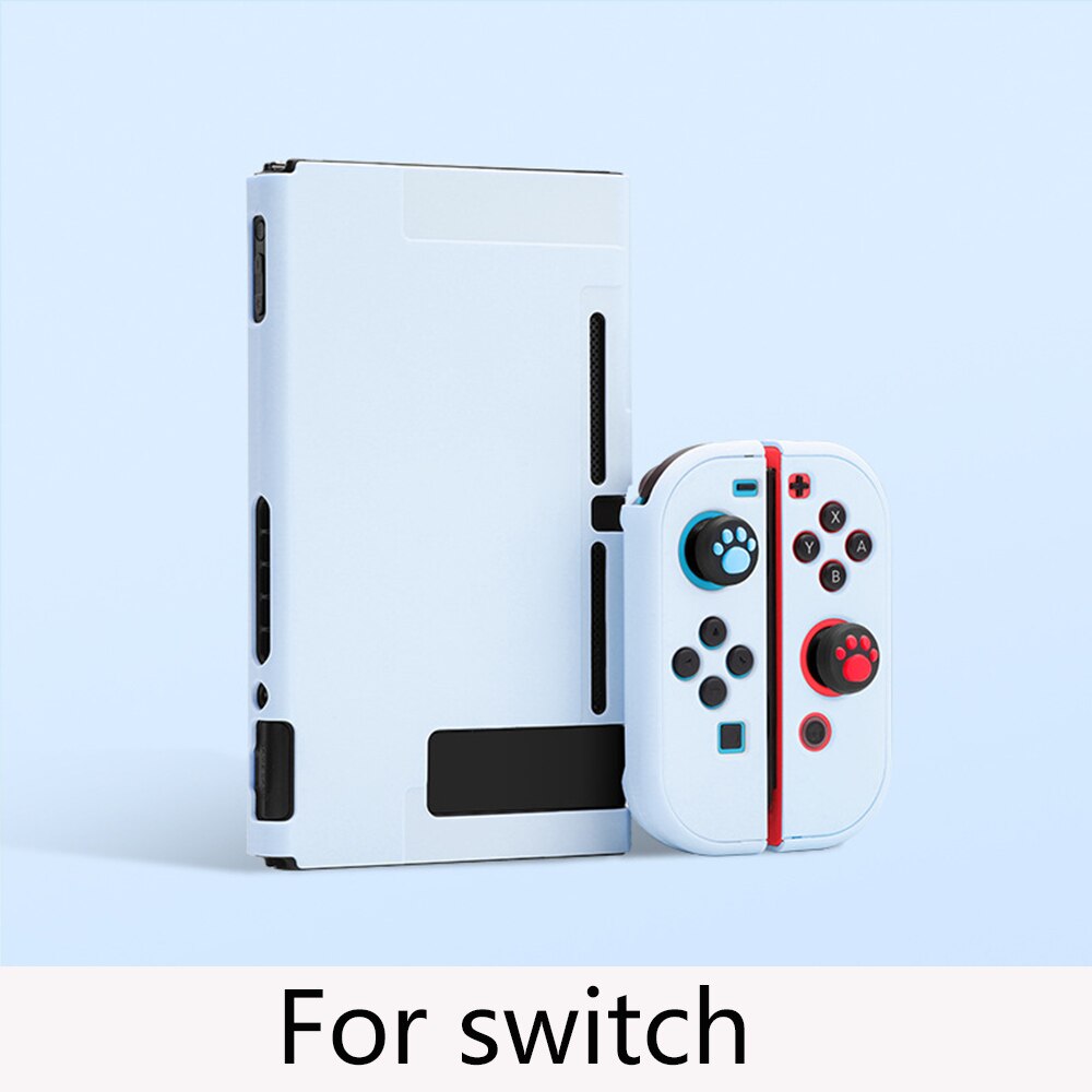 Til nintend switch hårdt beskyttende skal fuldt etui til nintendo switch ns nx split bagcover med 9 farver: Blå til switch