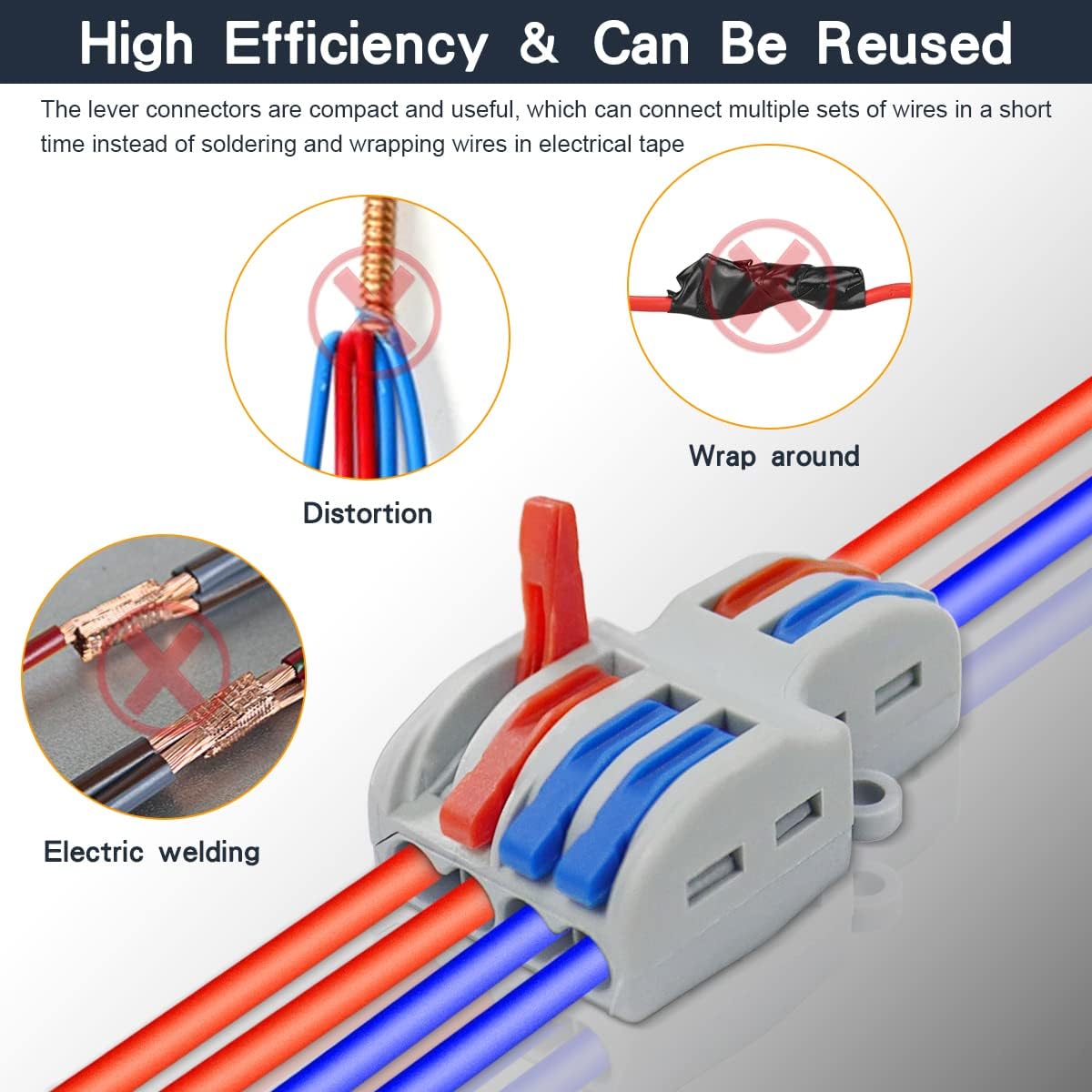 Conector de cableado rápido de salida múltiple, Cable de cableado divisor Universal, bloque de terminales de empuje, cableado rápido Universal SPL 222 23