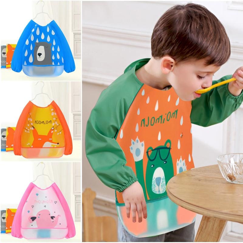 Baby Essen Bib Cartoon Wasserdicht Fleck Beständig Cape EVA Kinder Zeichnung Kittel speichel handtuch