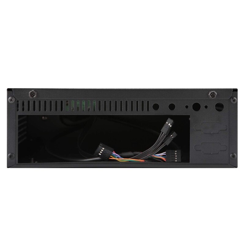 MX01 Secc Fanless Mini Itx Htpc Chassis Met 3.5 Inch Harde Schijf Bay En Verticale Stand Voet (Zwart)