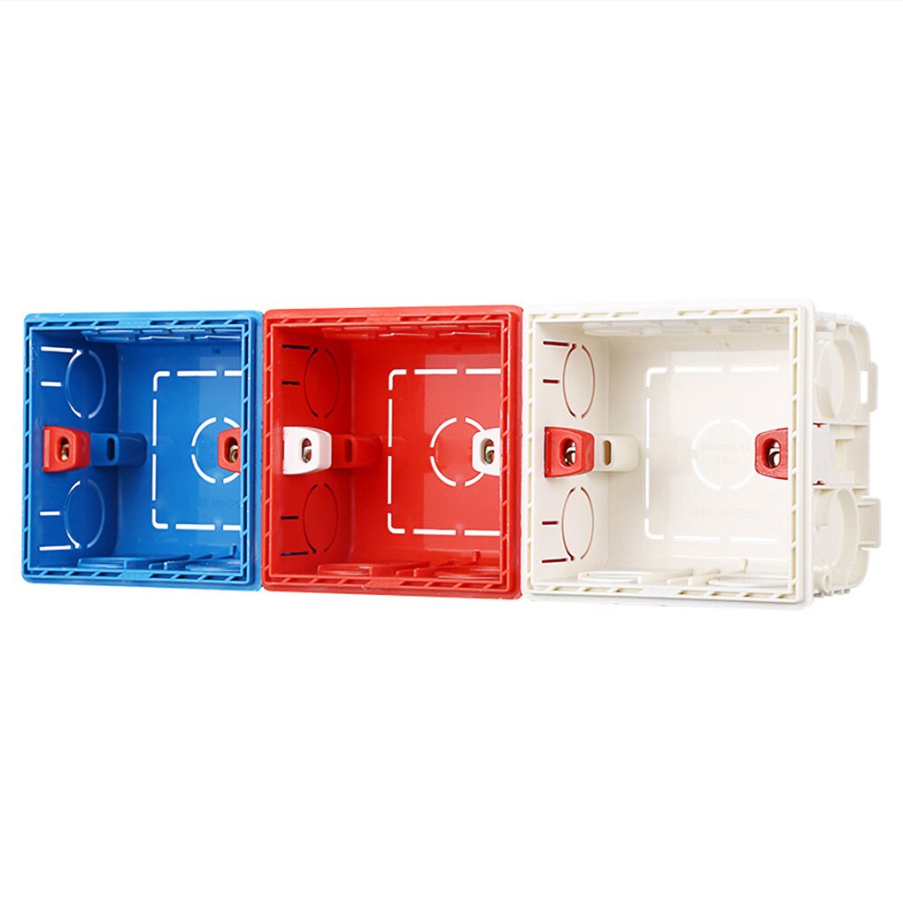 Atlectric Mounting Box Cassette Switch Socket Junction Box Hidden Concealed Internal Mounting Box For Type 86 White Red Blue Box