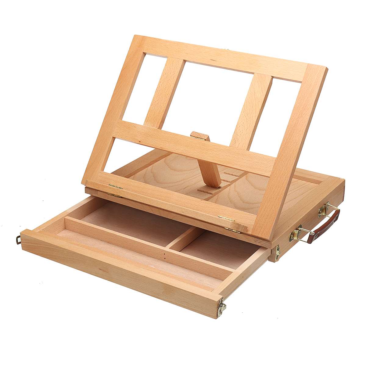Portable Wooden Drawers Artist Table Desk Top Easel Stand Sketch Box Painting