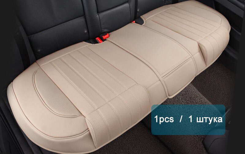 Ultra-luksus pu læder autostol beskyttelse autostolbetræk til bmw  e30 e36 e39 e46 e60 e90 f10 f30 x3 x5 x6 f11 f15 f16 f20 f25: 1 stk tilbage beige
