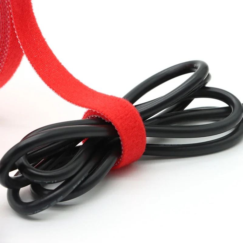 rot Kabelbinder, wiederverwendbares Schlaufenbündel, selbstklebendes Nylonband, Organizer, Clip, Drahthalter, Verwaltung, Befestigungsband, DIY