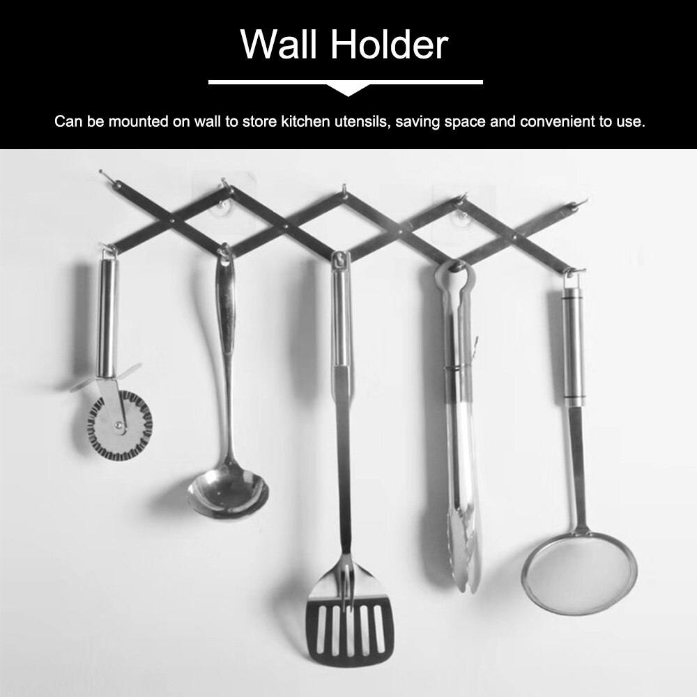 Kitchen Organizer Pot Lid Rack Extended Stainless Steel Spoon Plate Holder Shelf Cooking Dish Tray Stand Accessories Storage