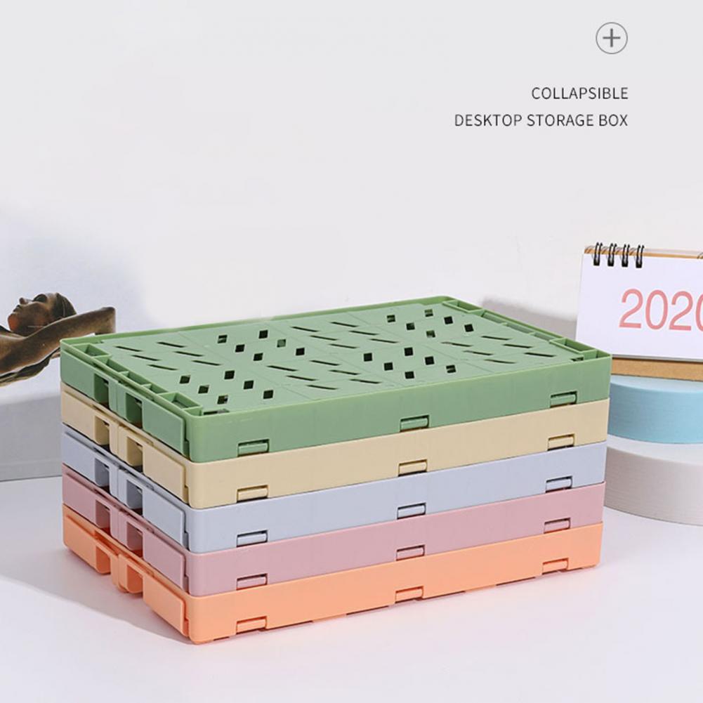 Cesta de almacenamiento creativa para libros, cesta plegable de gran capacidad, de Color sólido, para almacén de cocina