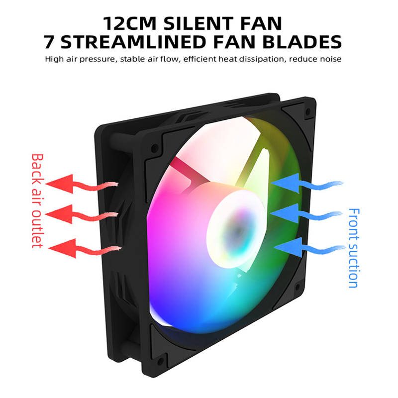 12v kjølevifter 12cm datamaskin rgb-vifter luftkjøler