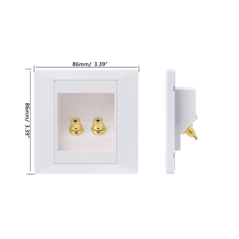 RCA Wall Socket Audio Panel Speaker Junction Box Lotus Power Outlet
