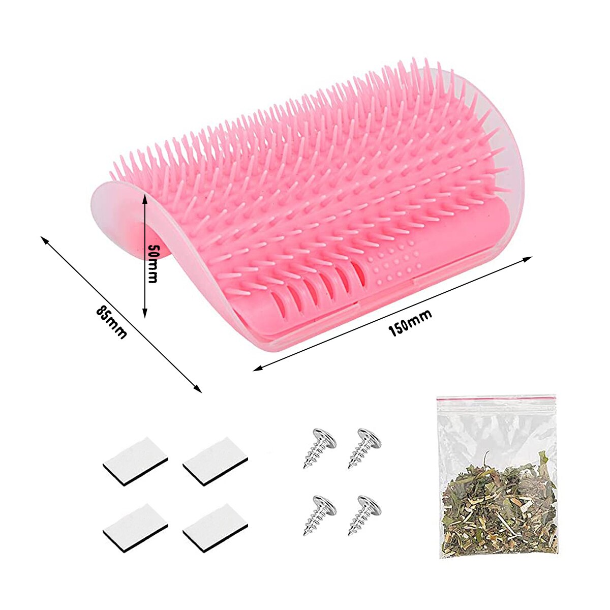 Cats Brush Corner Cat Massage Self Groomer Comb Brush Cat Rubs the Face with a Tickling Comb Cat Self Groomer Brush Accessories: L-Pink