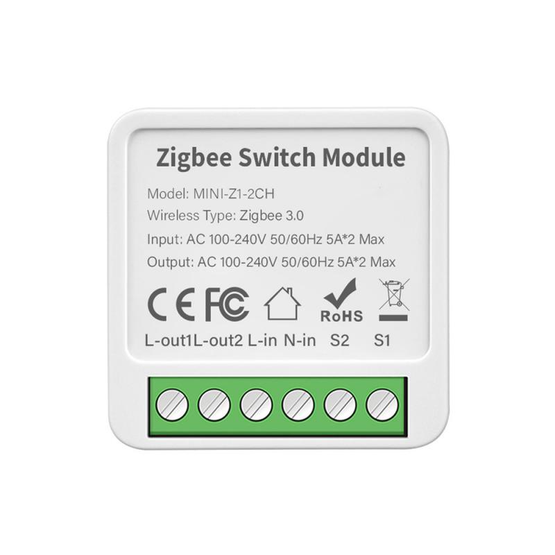 Tuya Zigbee/Wifi 1/2/3/4CH MINI inteligentny przełącznik dwukierunkowe sterowanie bezprzewodowy włącznik światła inteligentna automatyka domowa za pośrednictwem Alexa Google Home: Bundle6
