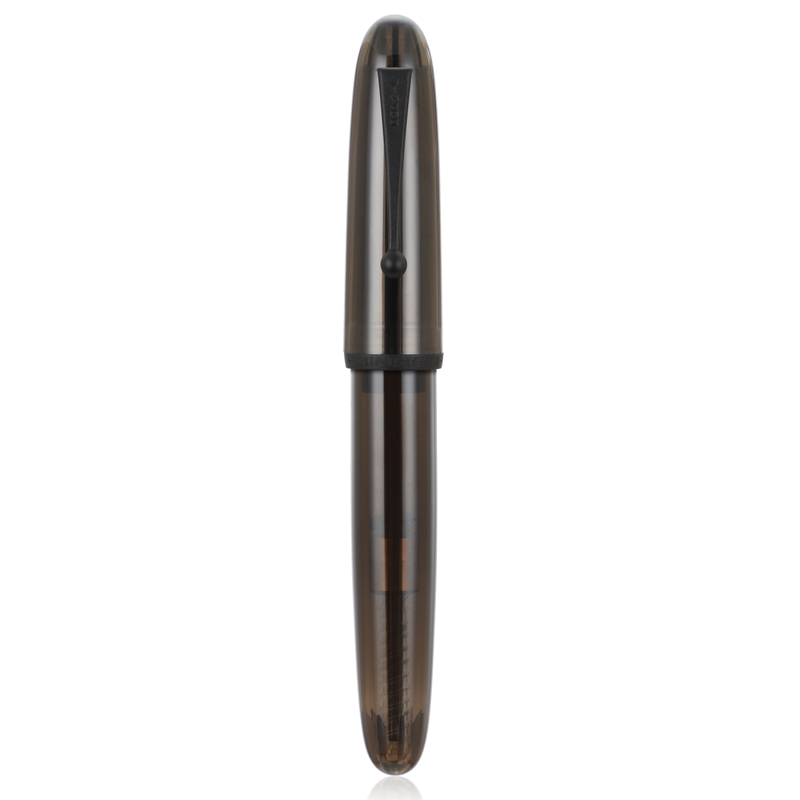 JinHao 9019 pluma estilográfica de lujo acrílico transparente Spin Pen F M papelería suministros escolares de oficina pluma de escritura: Azul / M