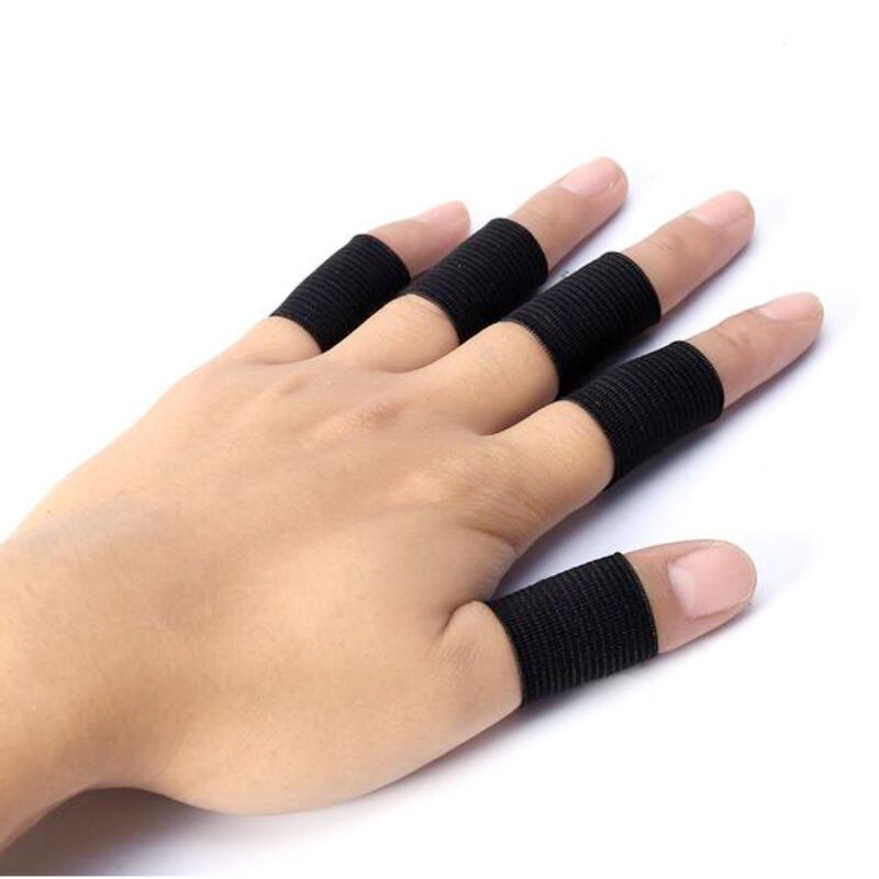 10Pcs Finger Manicotto di Protezione di Sostegno di Pallacanestro di Sport Pollice Brace Protector Aid Artrite Fascia Avvolge Maniche Dita