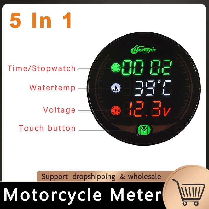 KOSO motocykl termometr robić wody erature licznik długości godzin dla NMAX XMAX 125 250 300 XJ6 CB650F AEROX termometr robić wody adapter godziny silnika